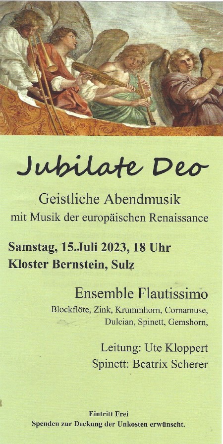 Jubilate Deo

Geistliche Abendmusik